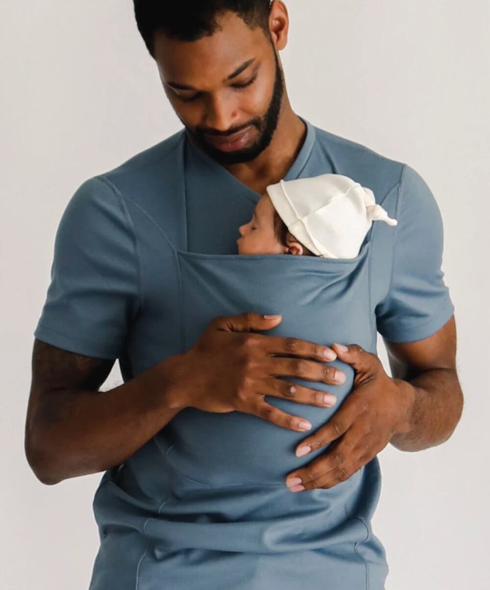 LALABU | Brook Blue Men's Babywearing Dad Shirt | Medium